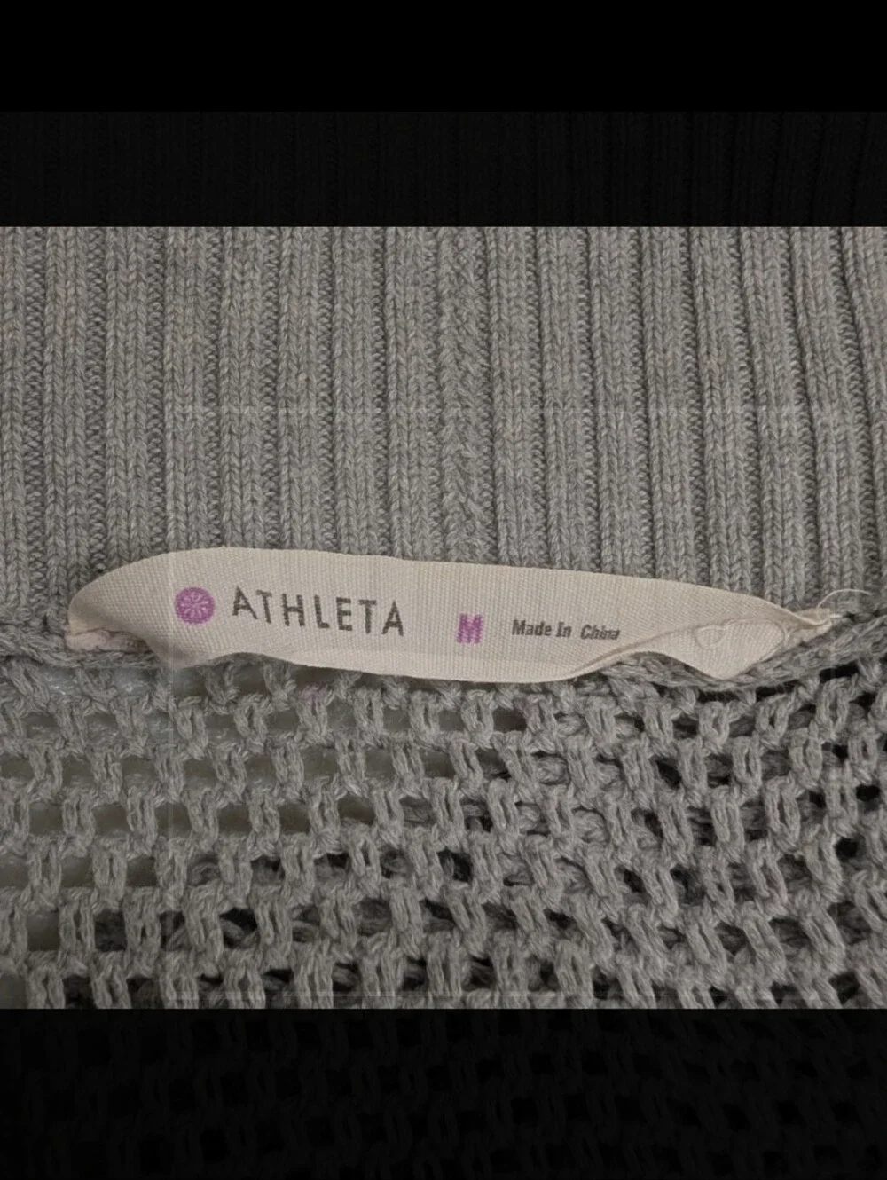 Athleta Shrug Cardigan Sweater M Open Knit Cocoon Athleisure Yoga #7800 - Picture 2 of 6